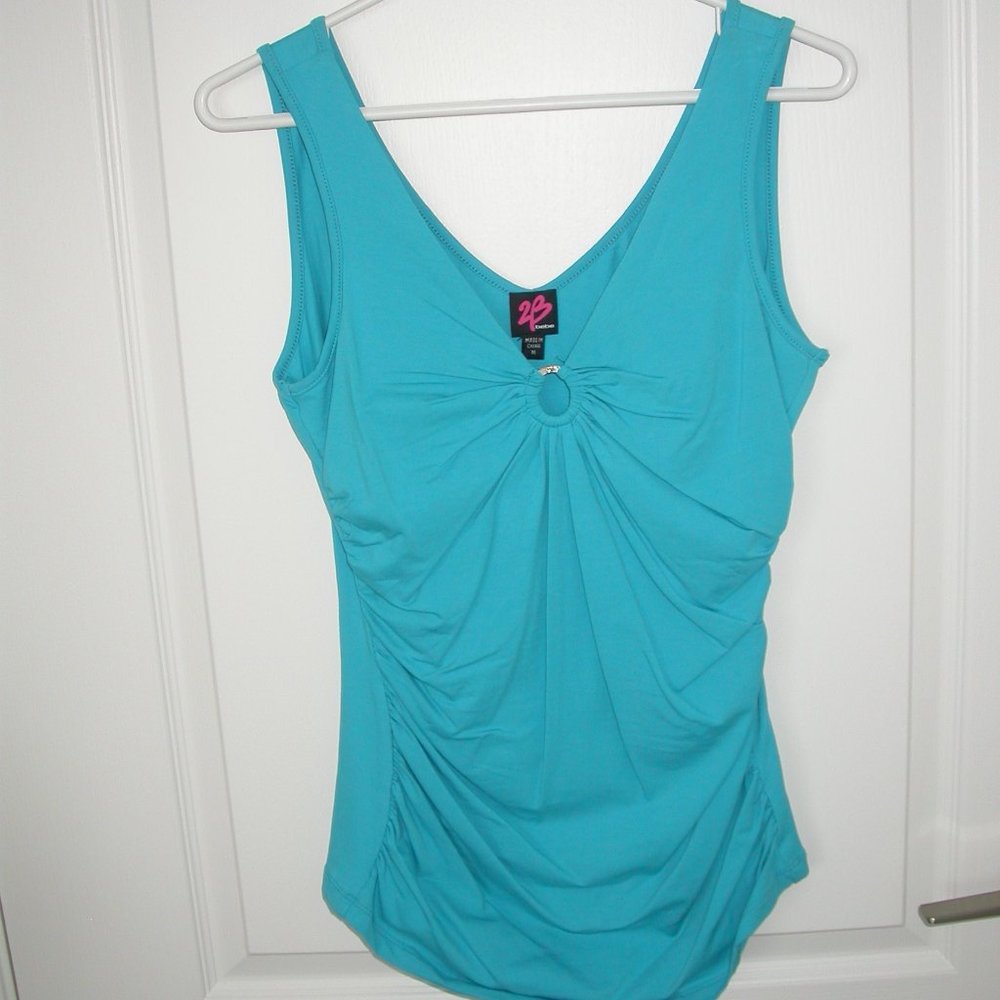 Turquoise Bodycon Tank Top